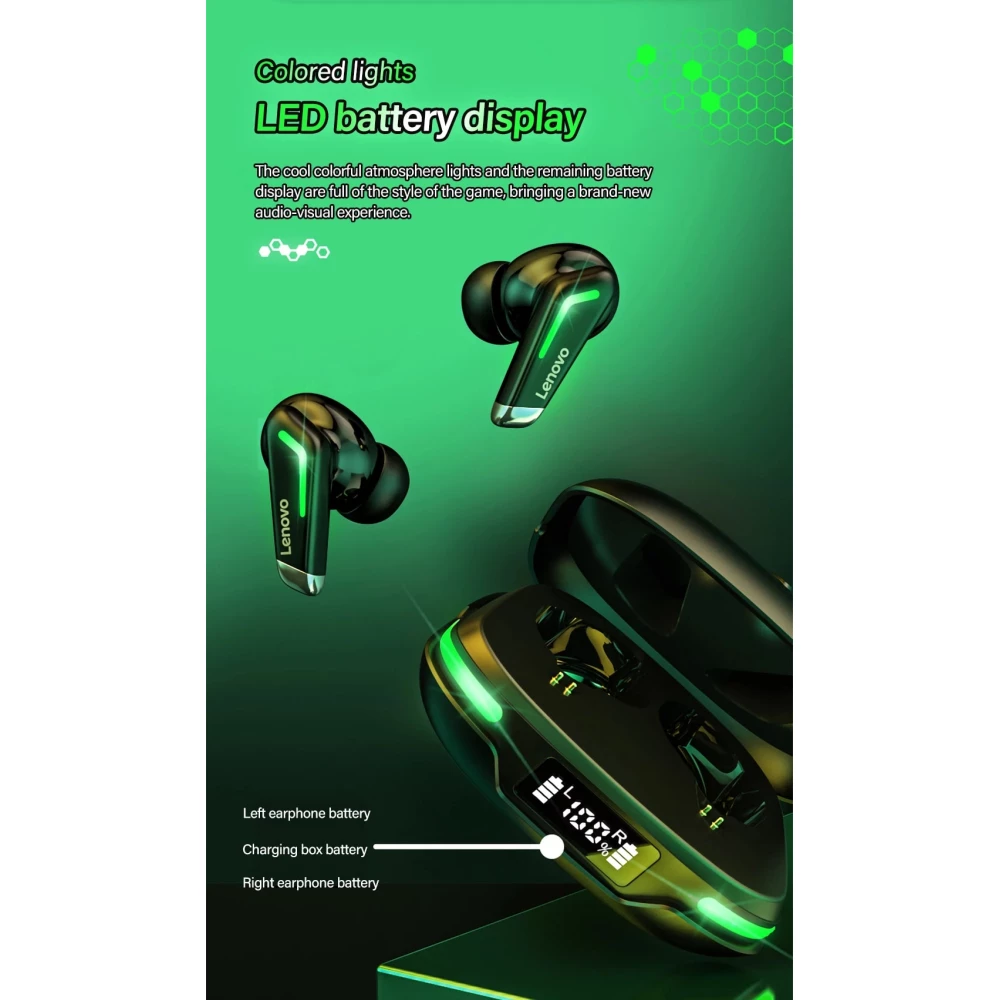 Безжични слушалки LENOVO ThinkPlus Live pods - GM3, Gaming TWS