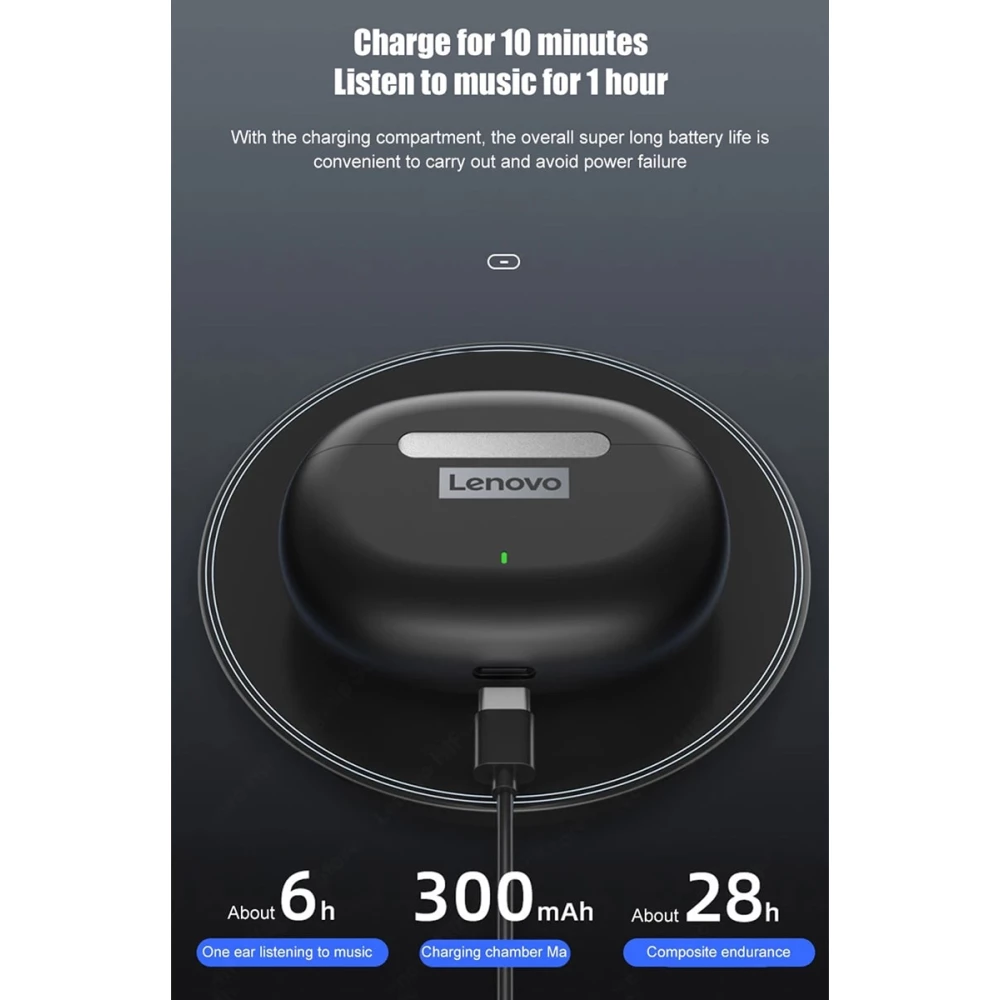 Безжични слушалки LENOVO ThinkPlus Live pods - LP3, ANC TWS