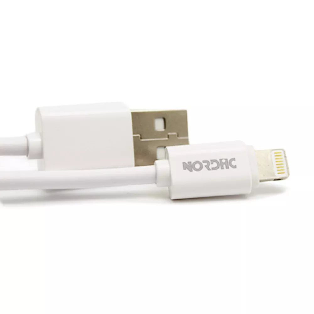  Кабел NORDIC, USB - Lightning, 2.1A, 1 метър