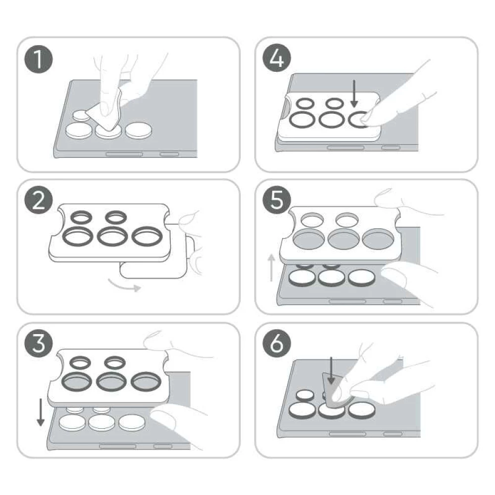 Метални лещи за камера NORDIC за Apple iPhone 13 Pro - сребърни