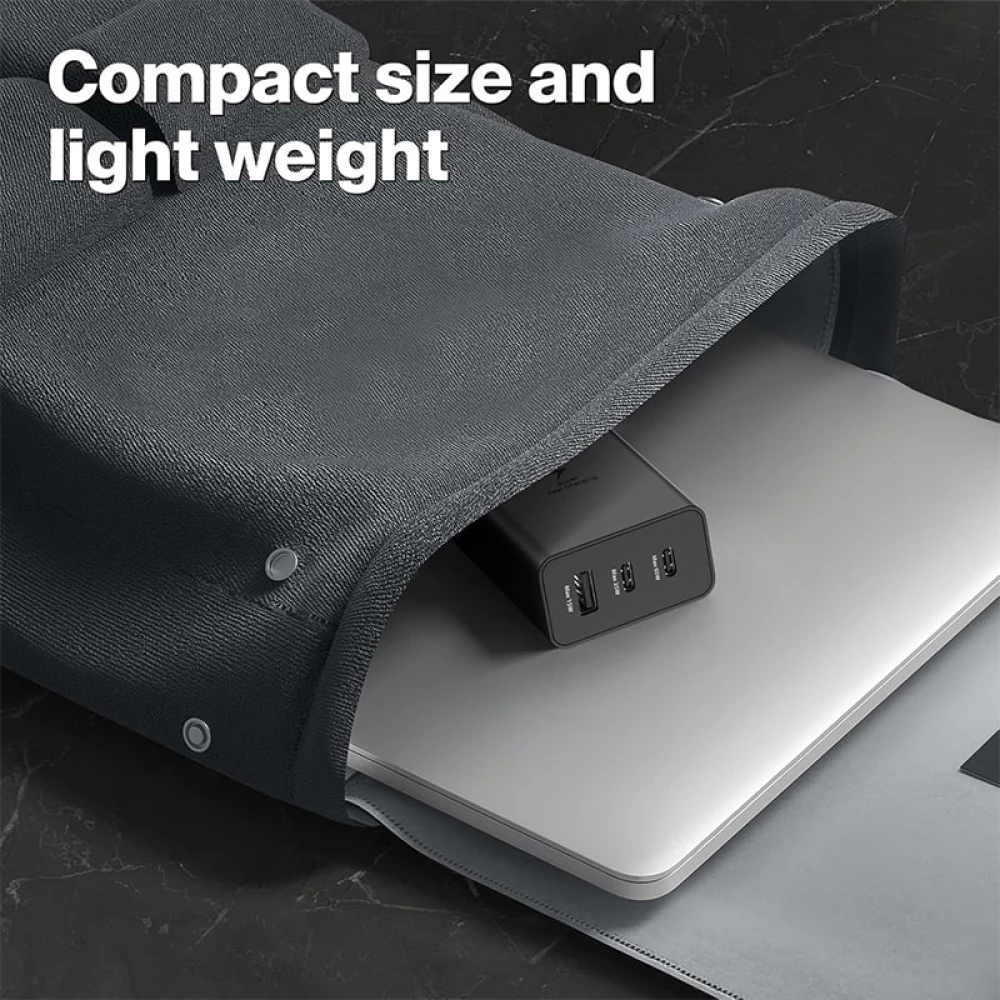 Зарядно устройство 220V NORDIC instinct 65W, 2xUSB-C, USB-A