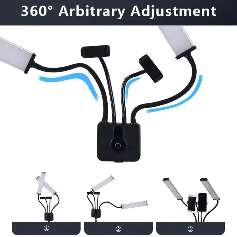       Козметична LED лампа с двойно рамо OEM