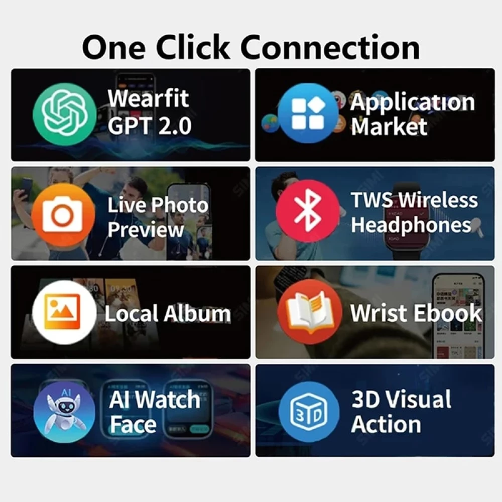  Смарт часовник AMOLED - OEM HK9 Pro MAX Plus Box: SET 2 каишки, 45мм