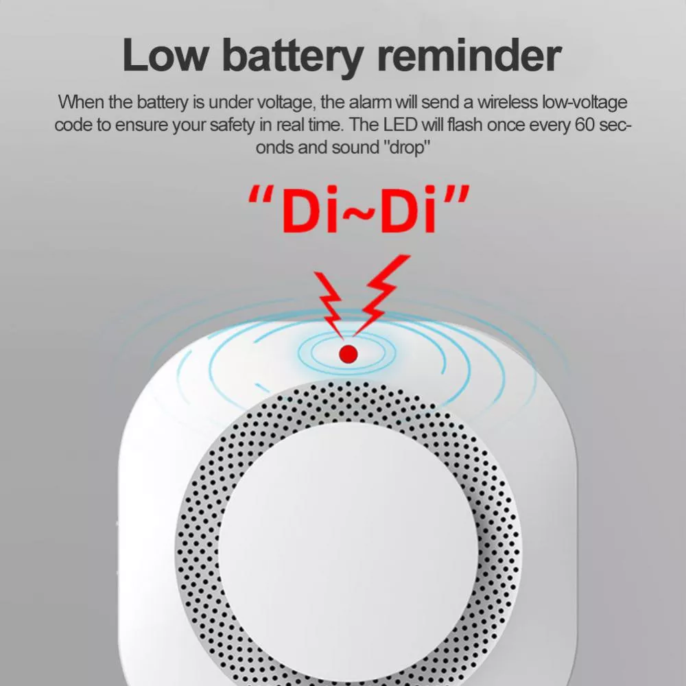 Смарт сензор за дим 9V, OEM - SMART Tuya Wifi