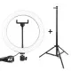 Ринг лампа LED 26см (бяла) + Tripod стойка 200см