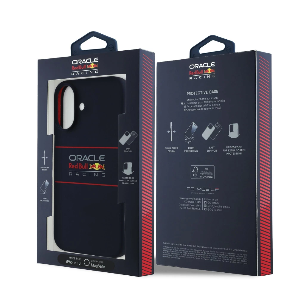 Калъф Red Bull Silicone Horizontal Logo MagSafe RBHMP16S24SIHSRV за Apple iPhone 16