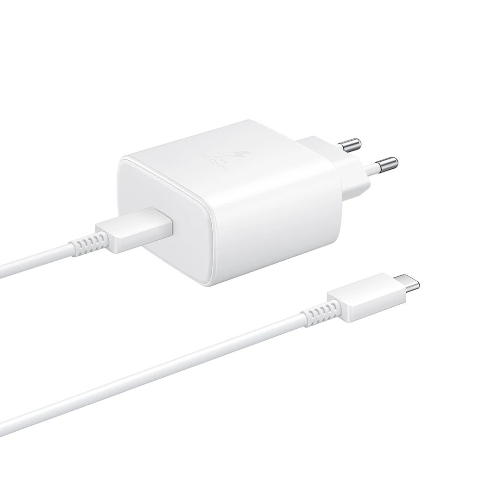 Зарядно устройство 220V Samsung - EP-TA845EWE + EP-DW767JWE 45W, USB-C, (bulk опаковка) 