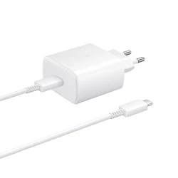 Зарядно устройство 220V Samsung - EP-TA845EWE + EP-DW767JWE 45W, USB-C, (bulk опаковка) 