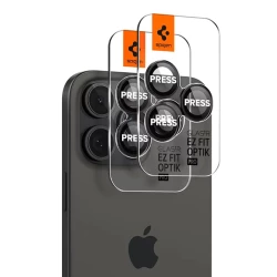 Лещи за камера SPIGEN за Apple iPhone 16 Pro - черни - Glass tR.Ez Fit