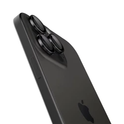 Лещи за камера SPIGEN за Apple iPhone 16 Pro - черни - Glass tR.Ez Fit