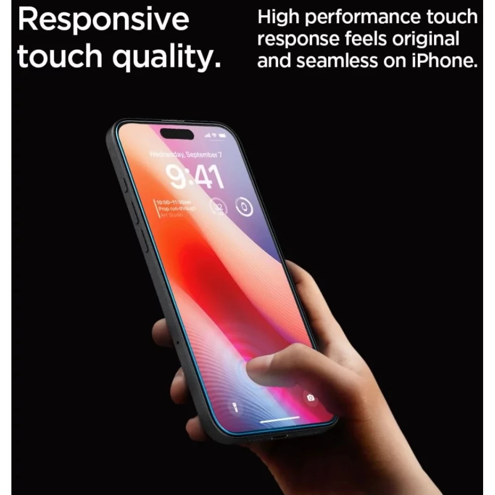  Стъклен протектор SPIGEN за Apple iPhone 16 Pro Max, Easy Fit