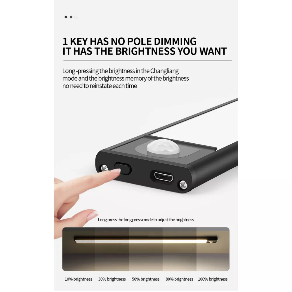 Безжична LED лампа SUPERFIRE - (XYD05), 20см, 1W, 95lm, 800mAh