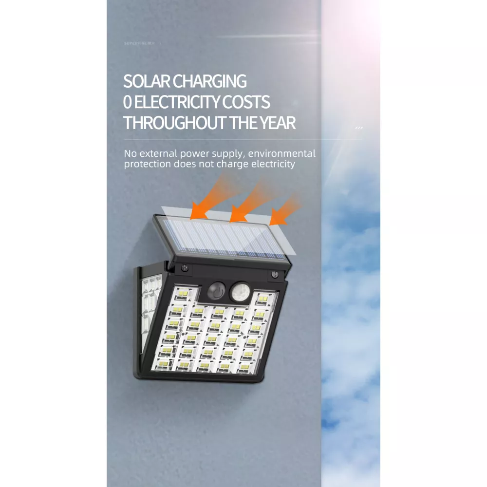 Соларна лампа SUPERFIRE - FF18-A, 15W, 220lm, 1200mAh