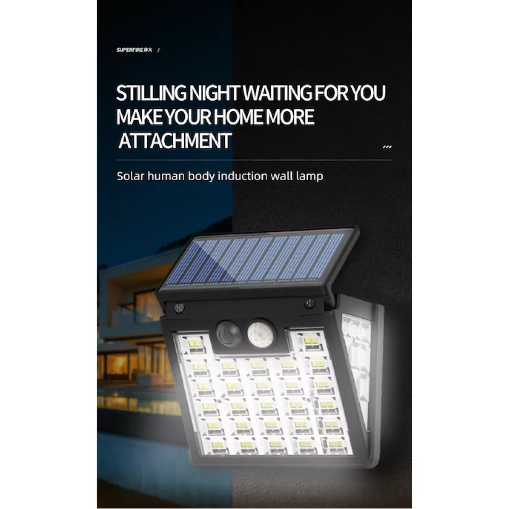 Соларна лампа SUPERFIRE - FF18-A, 15W, 220lm, 1200mAh