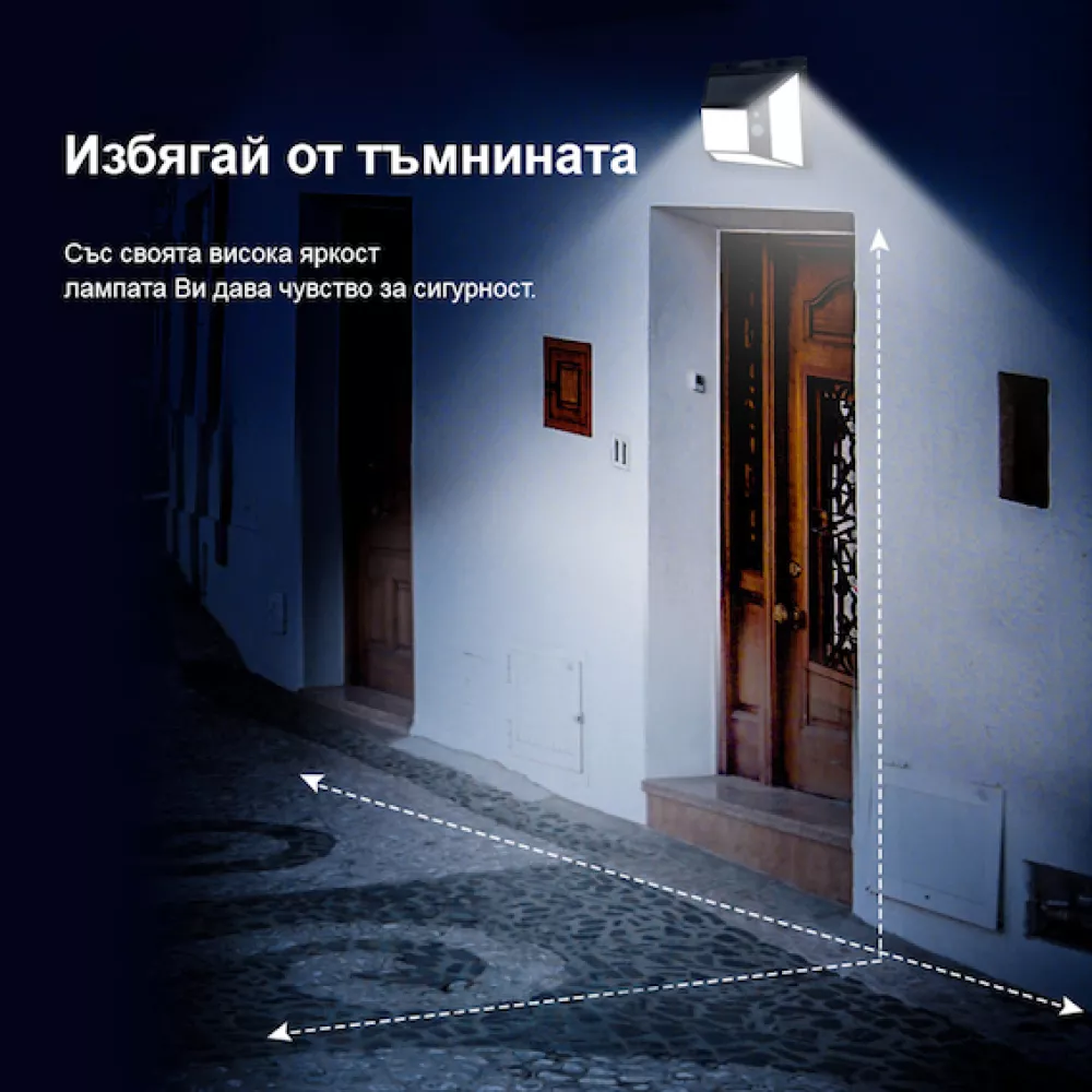 1+1+1 * ПРОМОЦИЯ * Соларна лампа SUPERFIRE - FF6-C 63W, 450lm, 2200mAh