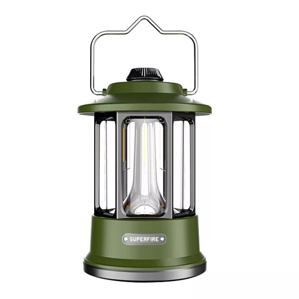 Къмпинг лампа + Външна батерия SUPERFIRE - T35, 220lm, USB