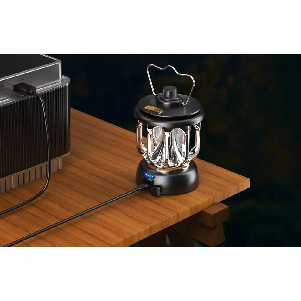 Къмпинг лампа + Външна батерия SUPERFIRE - T36, USB