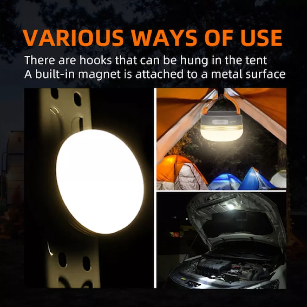 Къмпинг лампа + външна батерия SUPERFIRE - T60, 127lm, USB