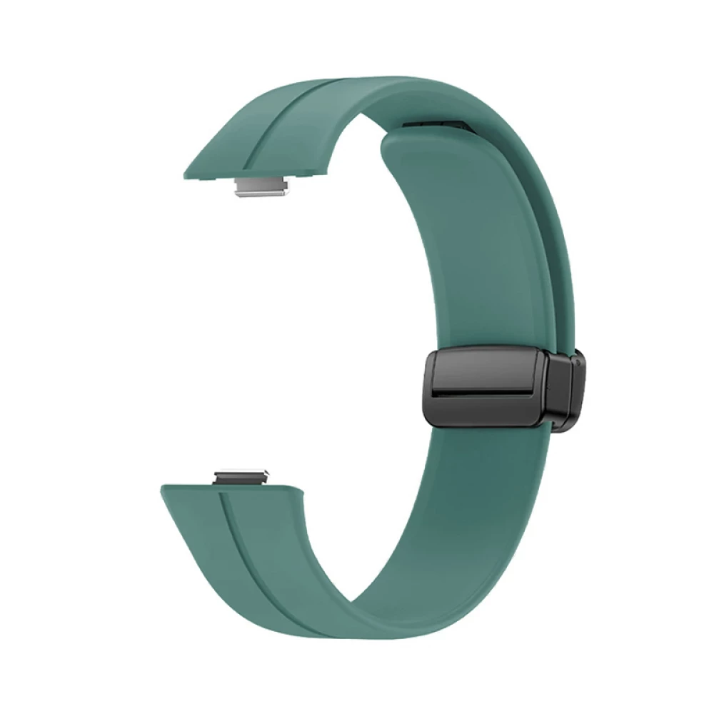Силиконова каишка за смарт часовник Huawei Watch Fit 3 - Silicone Magnet Black Buckle