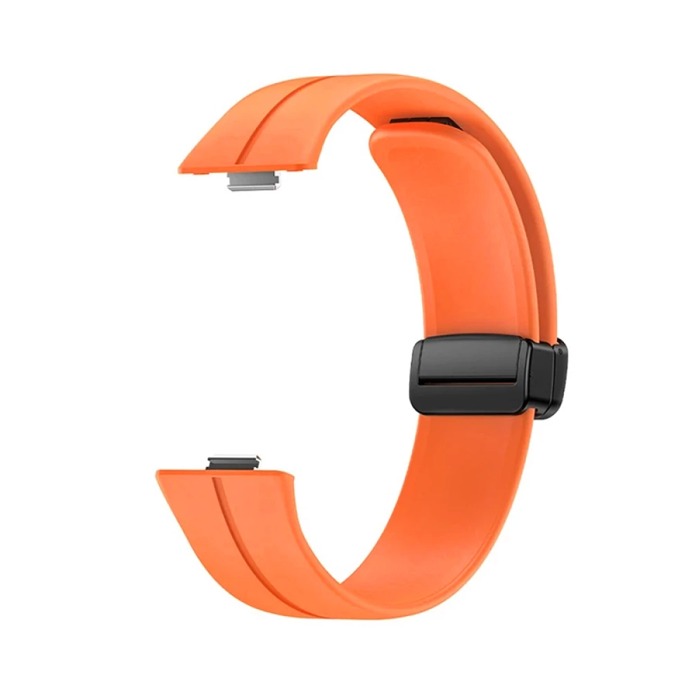 Силиконова каишка за смарт часовник Huawei Watch Fit 3 - Silicone Magnet Black Buckle