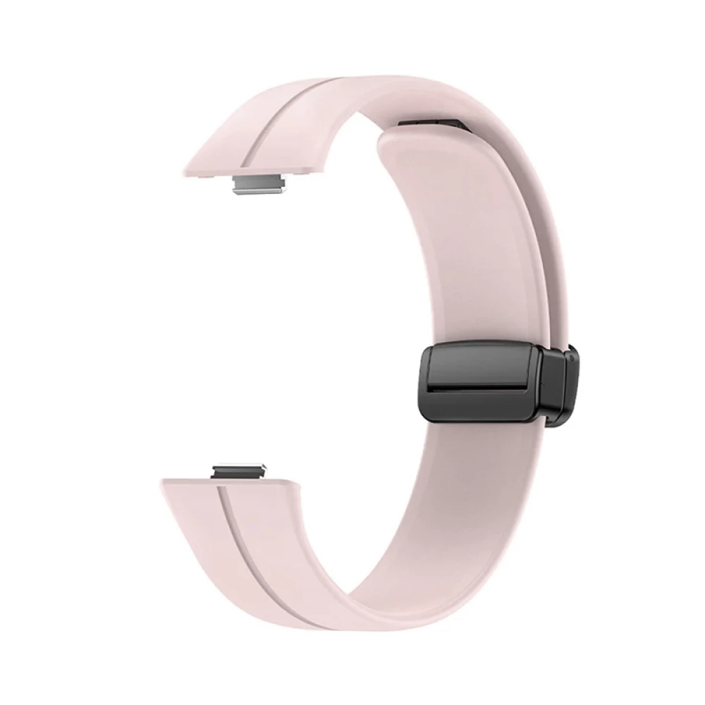 Силиконова каишка за смарт часовник Huawei Watch Fit 3 - Silicone Magnet Black Buckle