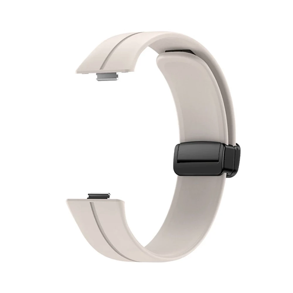 Силиконова каишка за смарт часовник Huawei Watch Fit 3 - Silicone Magnet Black Buckle