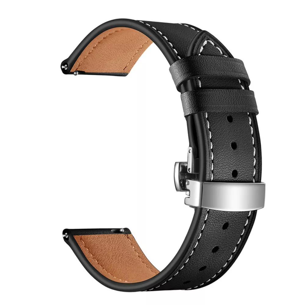Кожена каишка за смарт часовник Huawei Watch 3 46мм - Leather Classic Buckle Strap