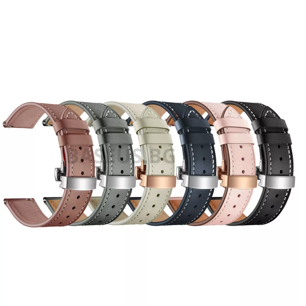 Кожена каишка за смарт часовник Huawei Watch 3 46мм - Leather Classic Buckle Strap