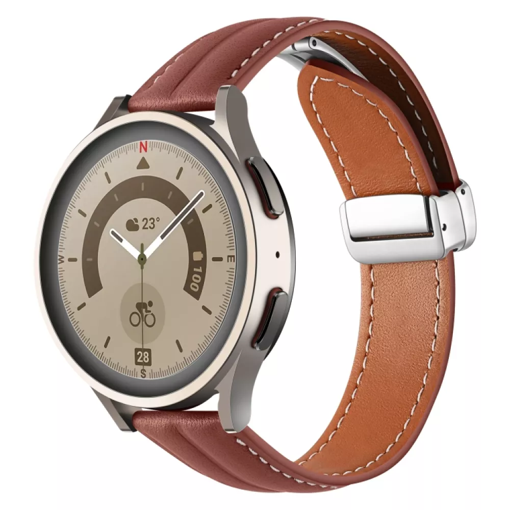 Кожена каишка за смарт часовник Huawei Watch GT 42мм - Leather Magnet Buckle