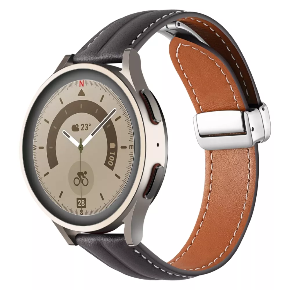 Кожена каишка за смарт часовник Huawei Watch GT 42мм - Leather Magnet Buckle