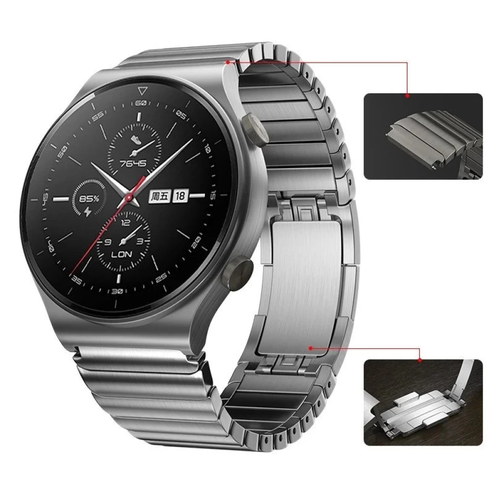 Метална каишка за смарт часовник Huawei Watch GT5 46мм - Link Metal Sarengava Band