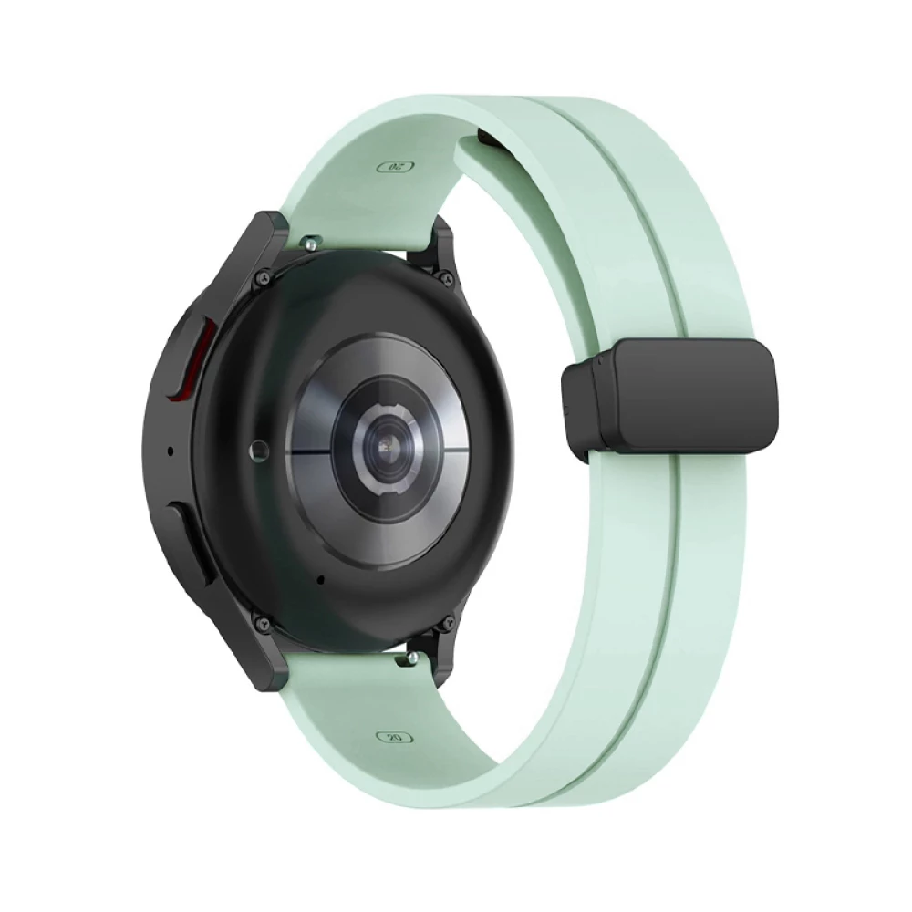 Силиконова каишка за смарт часовник Samsung Galaxy Watch Active 40мм - Silicone Magnet Black Buckle