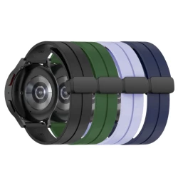 Силиконова каишка за смарт часовник Huawei Watch GT4 46мм - Silicone Magnet Black Buckle