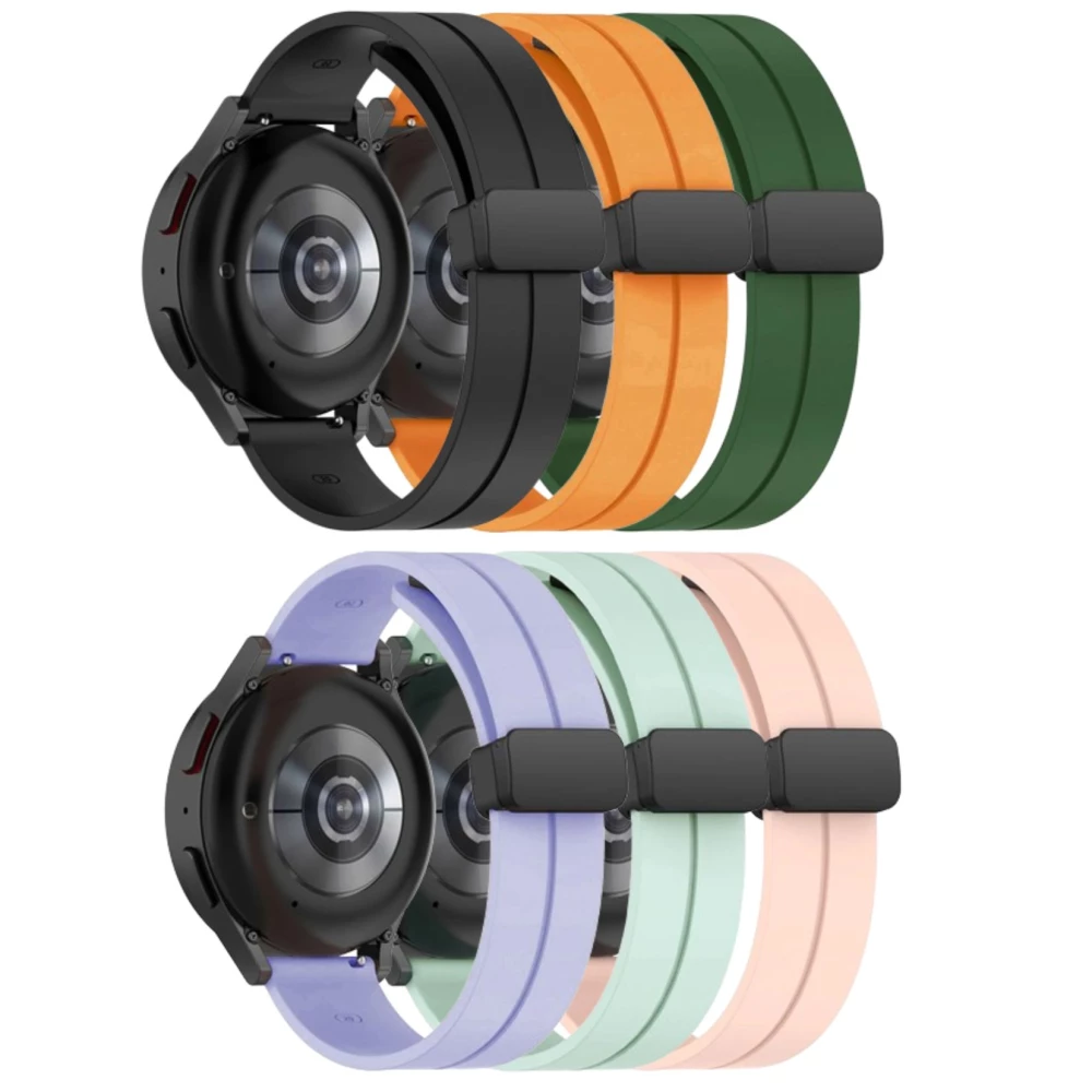 Силиконова каишка за смарт часовник Huawei Watch GT4 41мм - Silicone Magnet Black Buckle