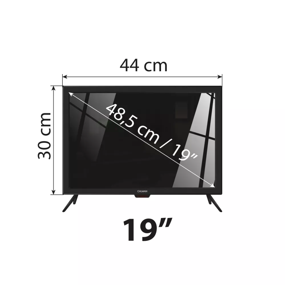    Телевизор 12V / 220V CALMAN 19 инча,  2 ГОДИНИ ГАРАНЦИЯ