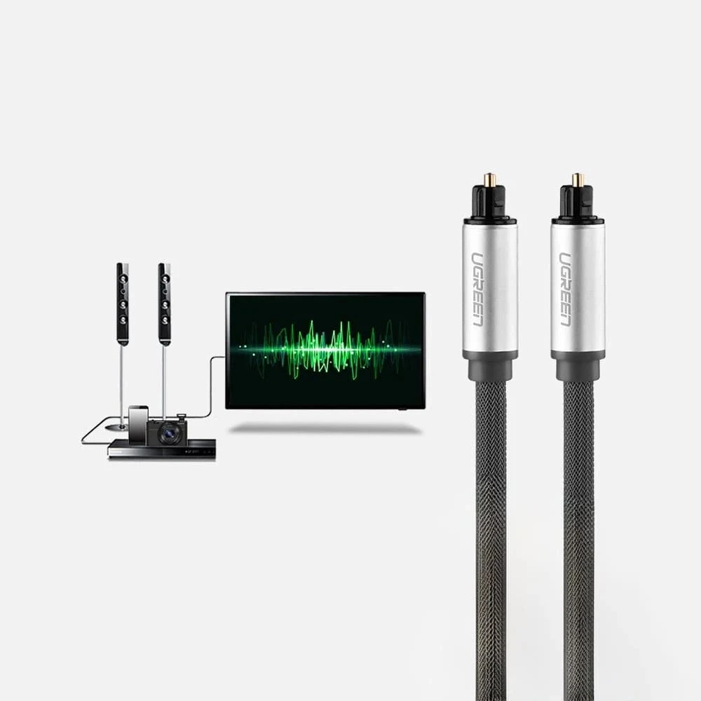 Aудио кабел UGREEN AV108/10540 - Toslink, 2 метра