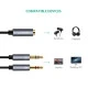 Aудио кабел UGREEN AV140/20899 - 2x AUX (мъжки) 3.5mm към 1x AUX (женски) 3.5mm, 0.20 метра