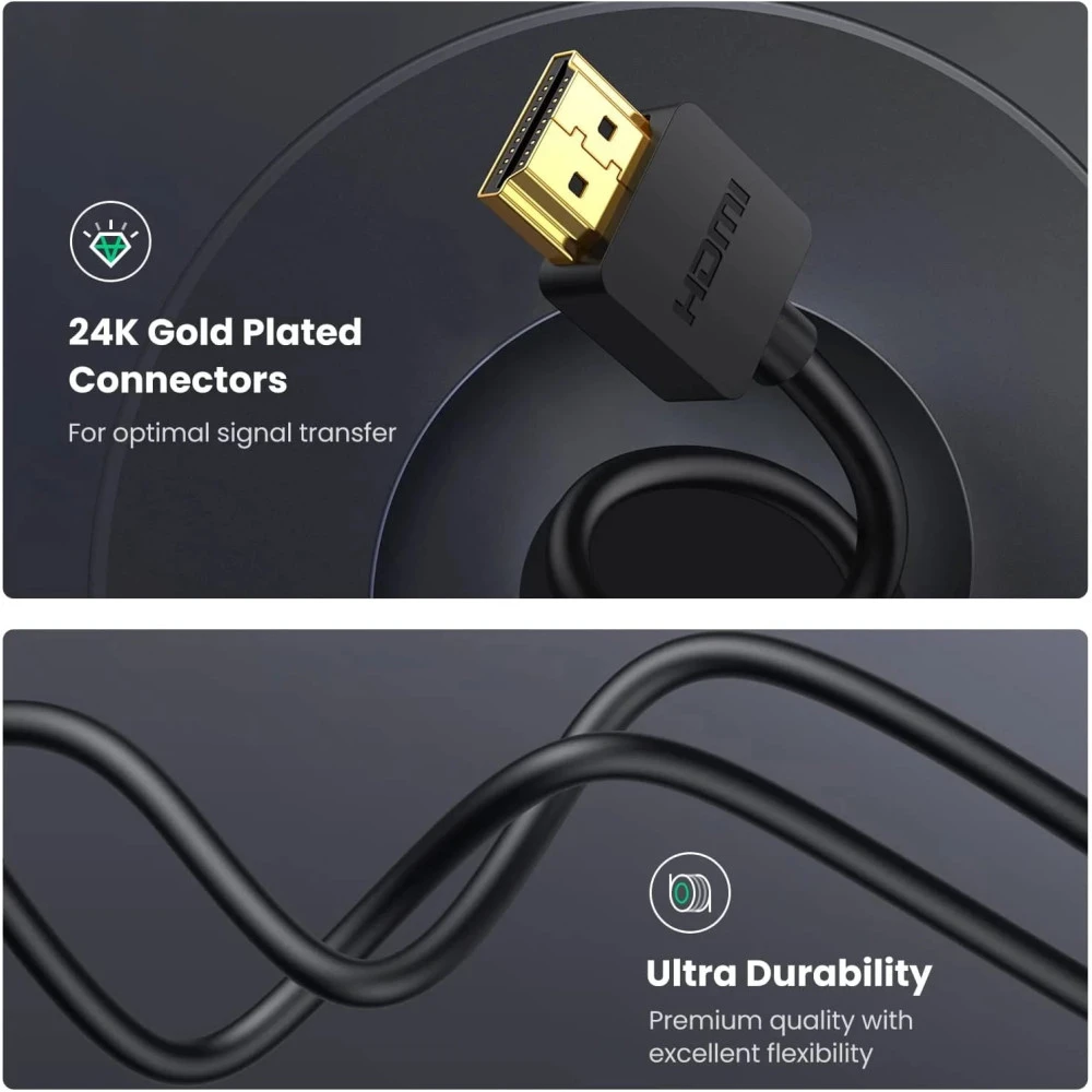 Кабел UGREEN HD127/30148 4K - Micro HDMI към HDMI, 1 метър