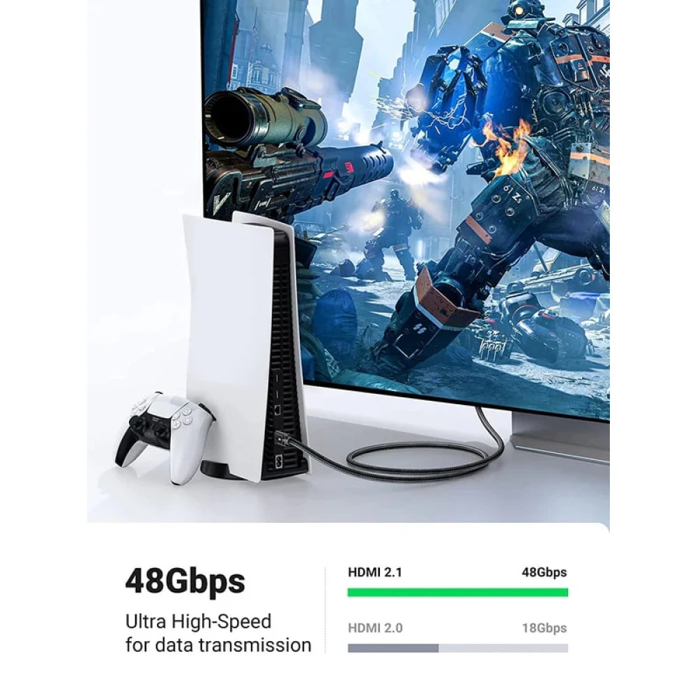 Кабел UGREEN HD135/70321 8K - HDMI към HDMI, 2 метра