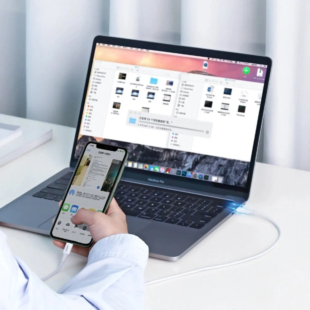 Кабел UGREEN 20W, Type-C - Lightning, US171/60747, 0.5 метра