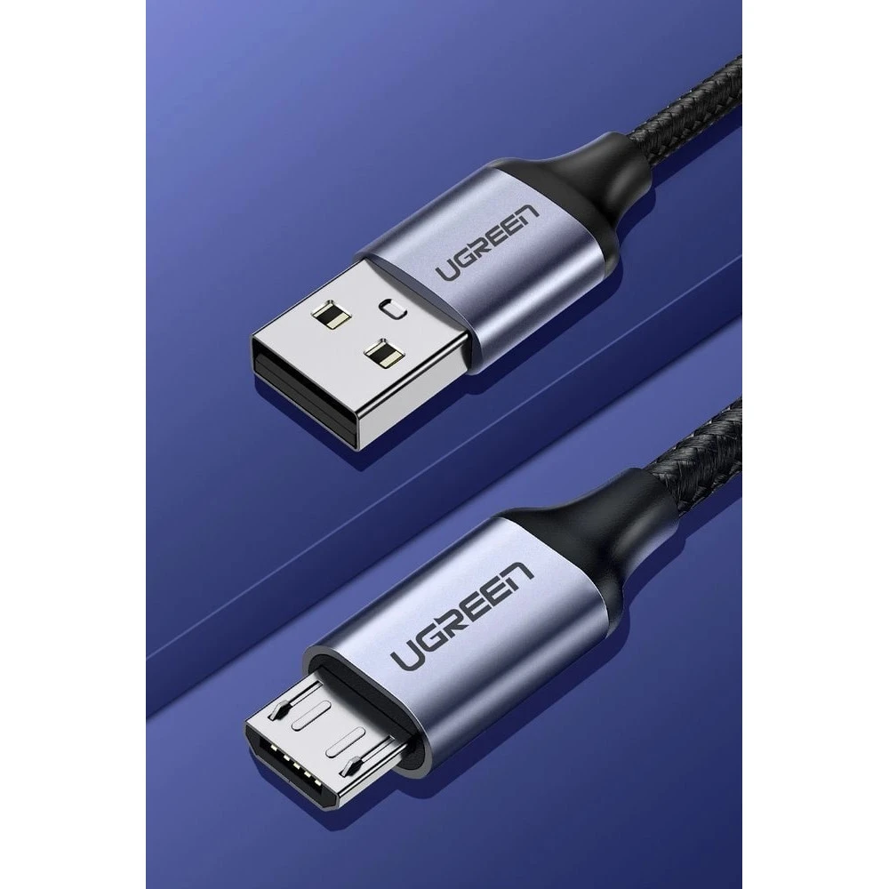 Кабел UGREEN 2A, USB-A - Micro USB, US290/60146, 1 метър