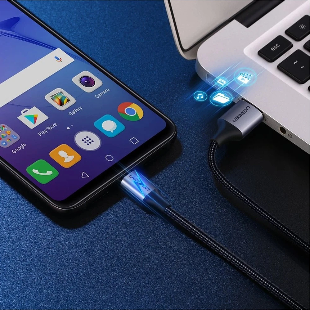 Кабел UGREEN 2A, USB-A - Micro USB, US290/60146, 1 метър