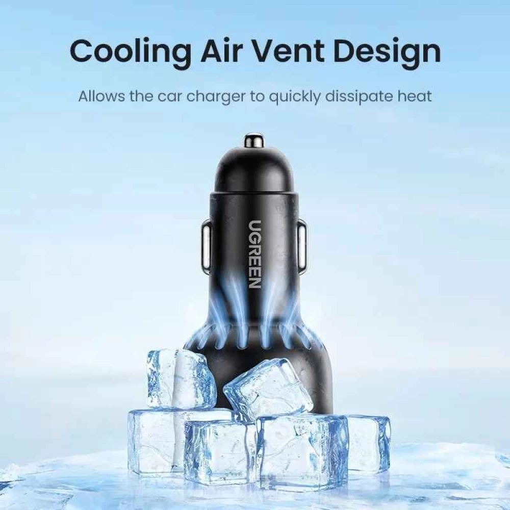 Зарядно за автомобил 12V UGREEN - EC705 / 35025, 130W, USB-A, 2xUSB-C
