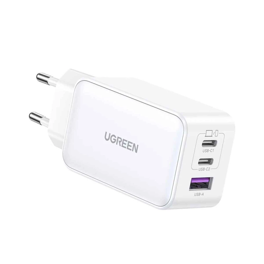 Зарядно устройство 220V UGREEN Nexode GaN - CD244/15334, 65W, USB-A, 2xUSB-C