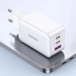 Зарядно устройство 220V UGREEN Nexode GaN - CD244/15334, 65W, USB-A, 2xUSB-C