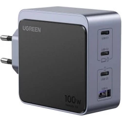 Зарядно устройство 220V UGREEN Nexode Air S GaN - X565/35043, 100W, USB-A, 3xUSB-C