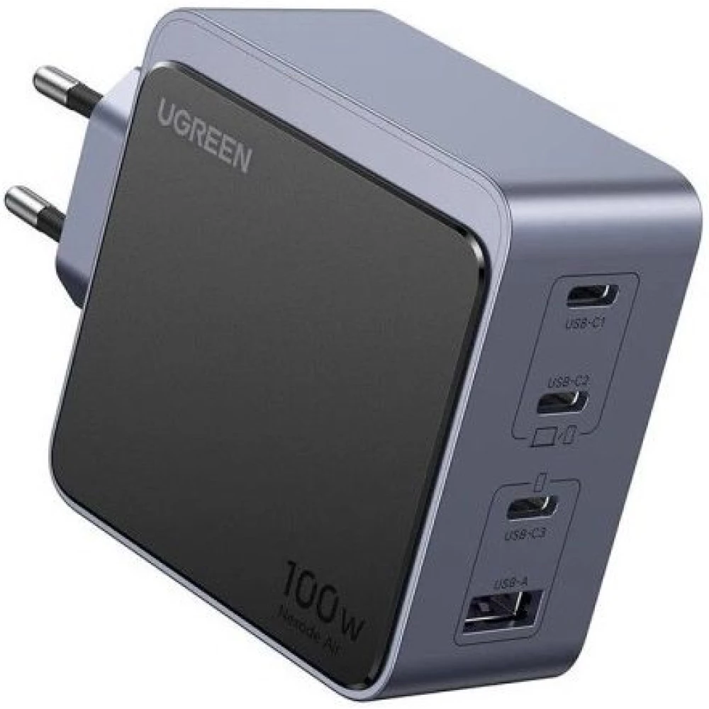 Зарядно устройство 220V UGREEN Nexode Air S GaN - X565/35043, 100W, USB-A, 3xUSB-C