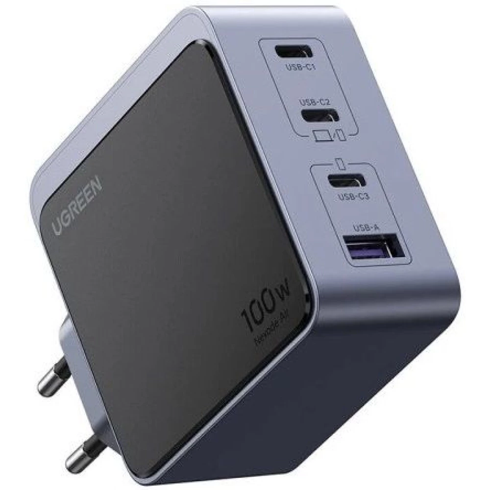 Зарядно устройство 220V UGREEN Nexode Air S GaN - X565/35043, 100W, USB-A, 3xUSB-C