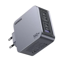 Зарядно устройство 220V UGREEN Nexode Pro GaN - X763/25877, 160W, USB-A, 3xUSB-C + кабел Type-C към Type-C