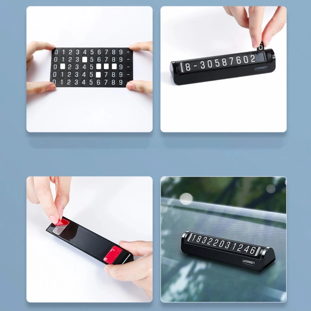 Паркинг визитка за телефонен номер за автомобил UGREEN LP178/60326